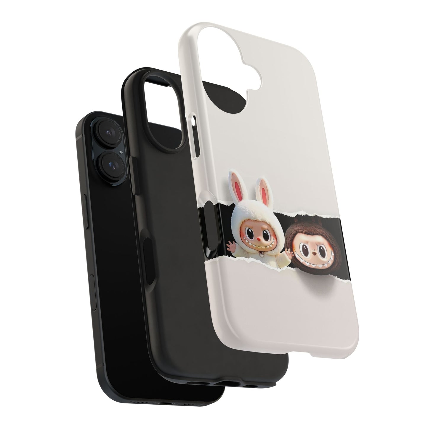The Monsters Tough Case for iPhone Models and Variations – Dual Layer Protective Cover, Playful Design, Cute Mobile Accessory