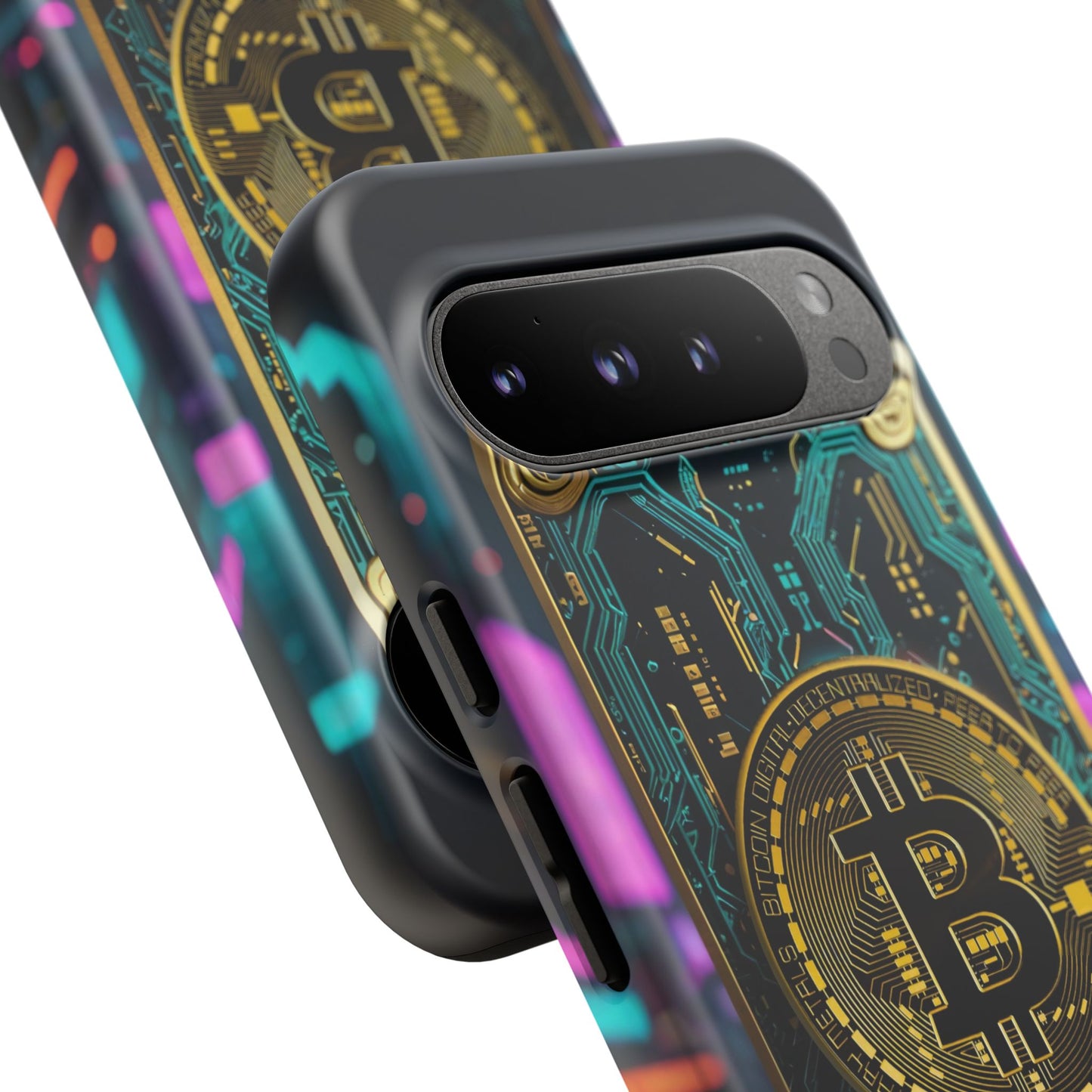 Bitcoin Google Pixel Phone Case - Tough Cases with Cryptocurrency Design