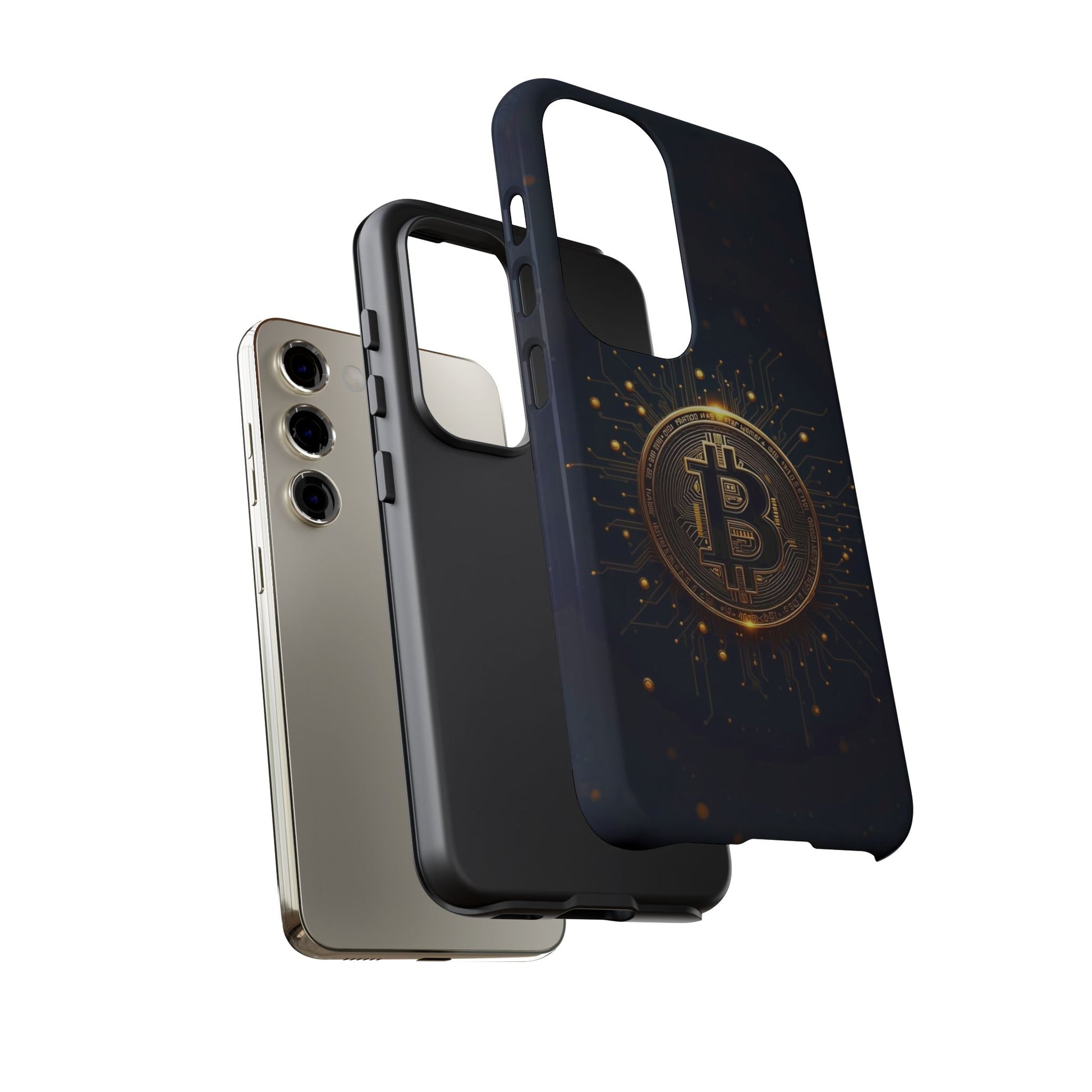 Bitcoin Samsung Tough Case for Smartphones, Crypto Lover Phone Accessory