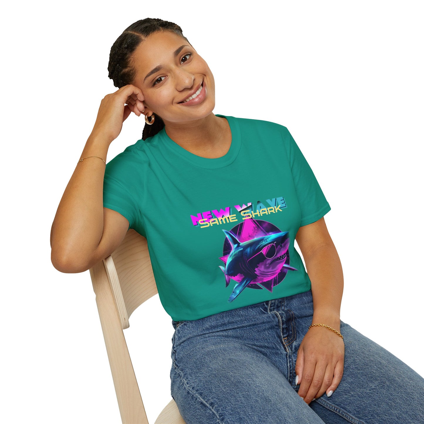 New Wave Same Shark Unisex Softstyle T-Shirt