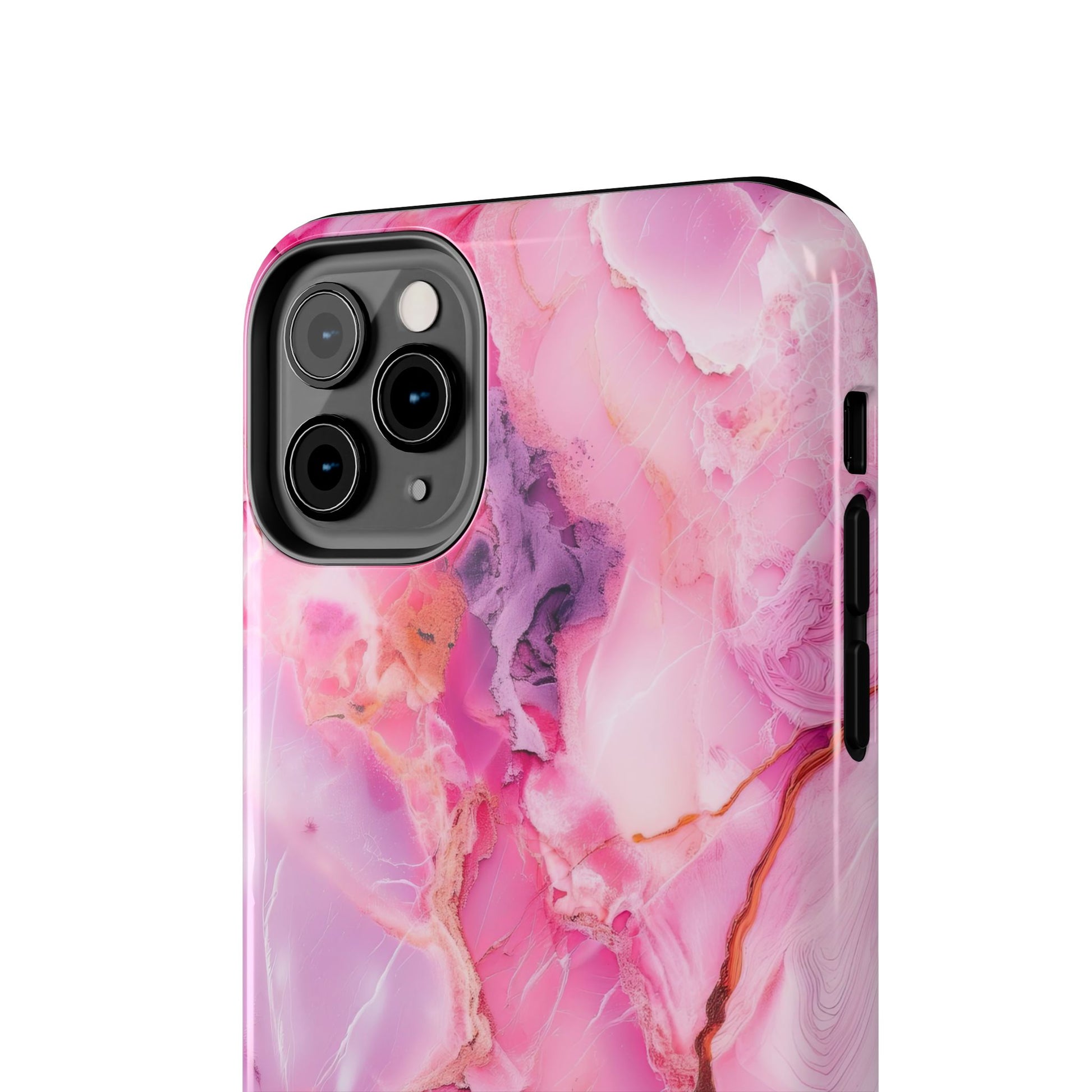 Pink Marble Tough Cases for iPhone, Stylish Protective Covers