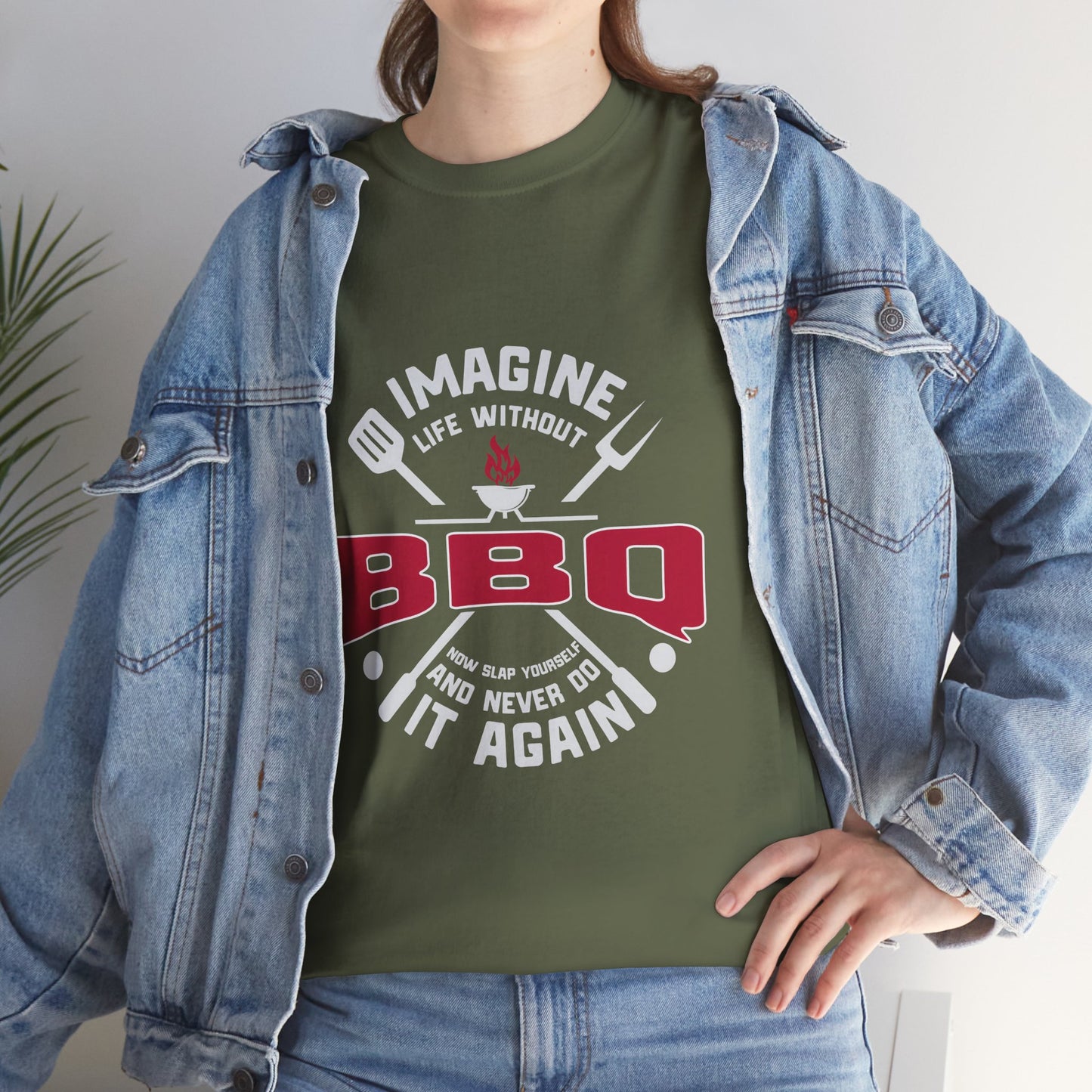 BBQ Lovers Unisex Heavy Cotton Tee - 'Imagine Life Without BBQ'