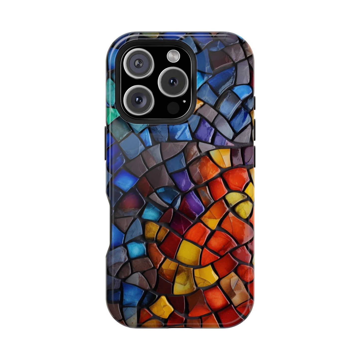 Stained Glass Impact-Resistant Phone Case, Colorful Phone Cover