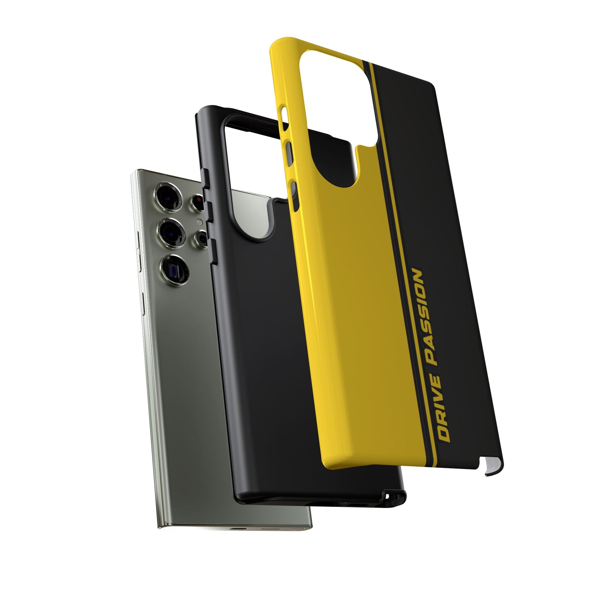 Drive Passion Tough Case – Bold Yellow & Black Design