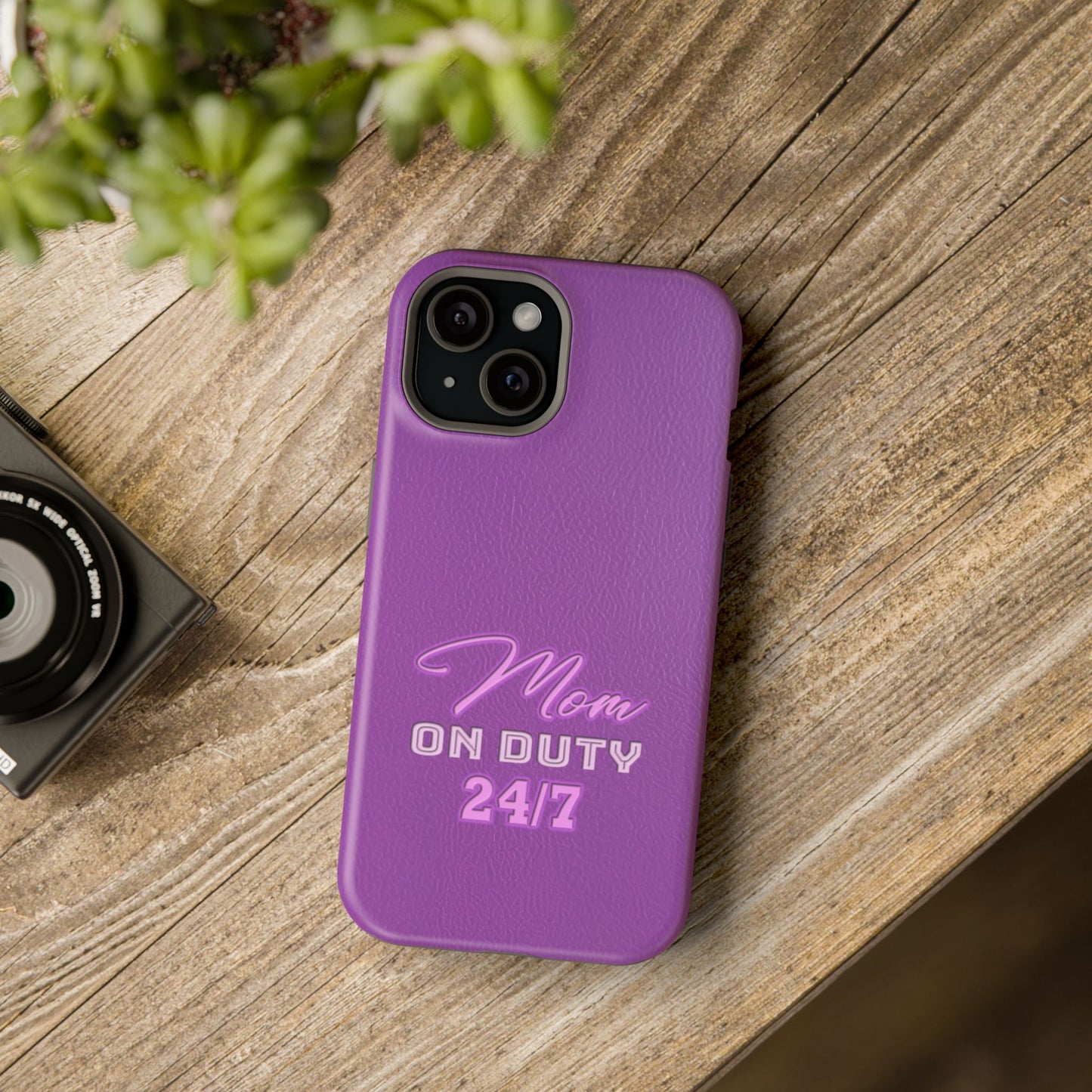 Mom On Duty Impact-Resistant Case, Purple Case for Mothers