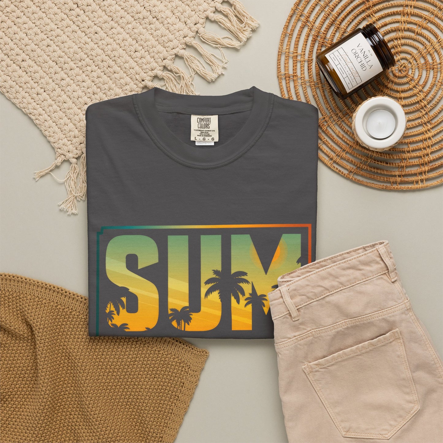 Unisex Summer Vibes T-Shirt - Garment-Dyed Tee for Beach Lovers & Vacation Fun