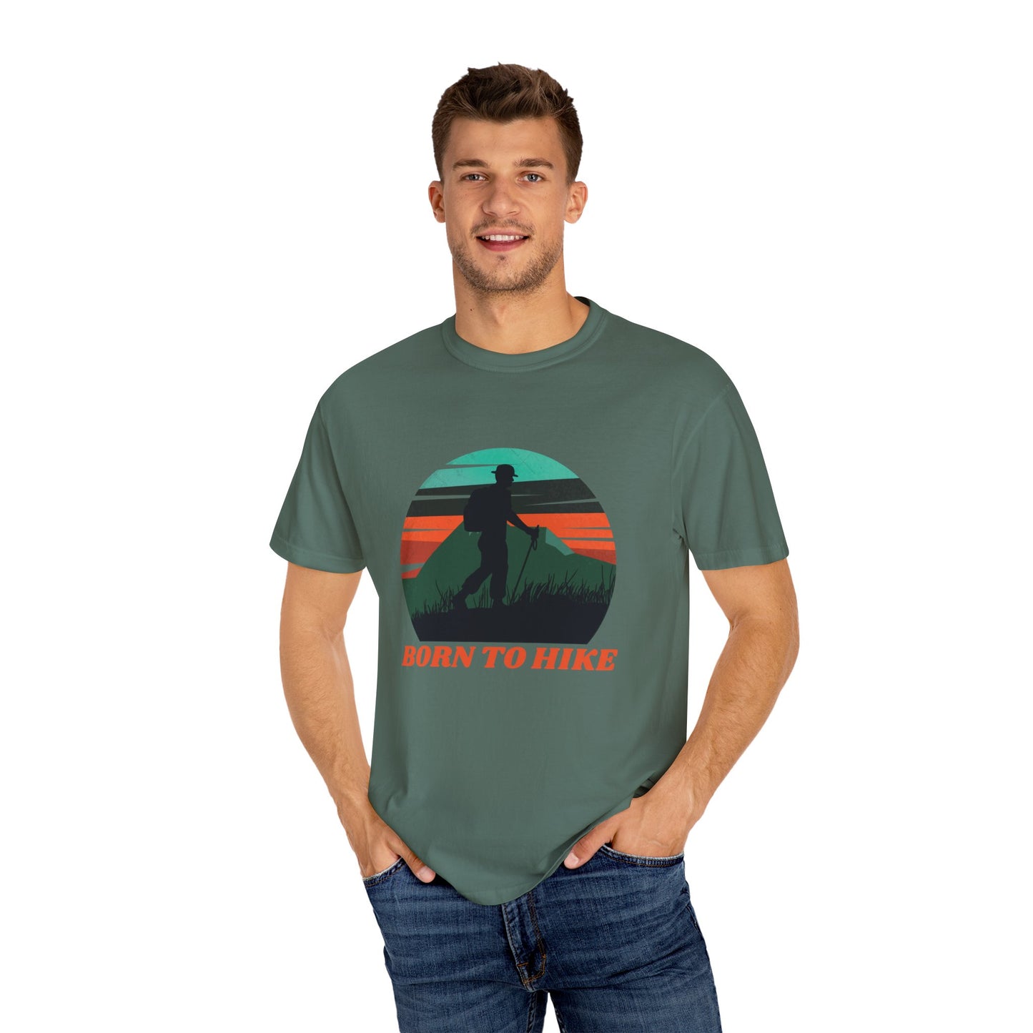 Camiseta unisex teñida Born To Hike