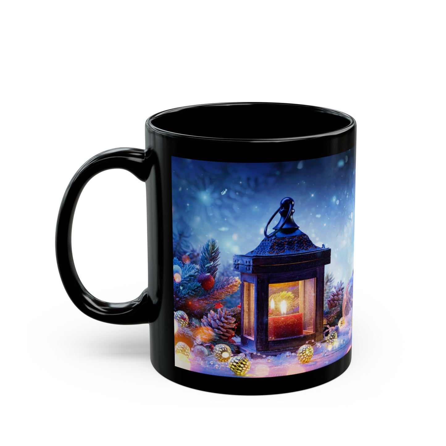 Silent Night Black Mug - 11oz, 15oz