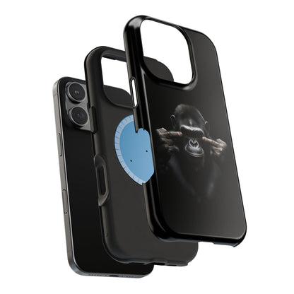 Edgy Gorilla Magnetic iPhone Case, Unique Cell Phone Cover