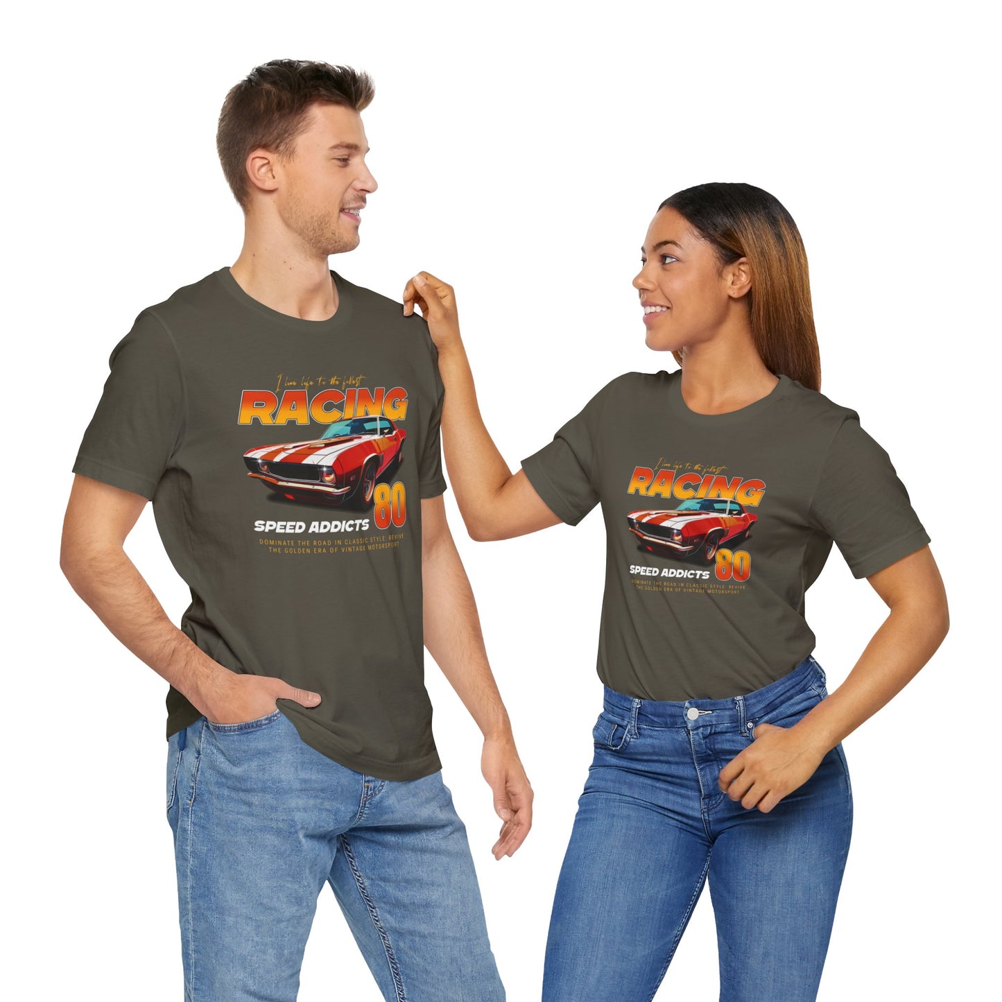 I Live Life To The Fullest Racing Speed Addicts Unisex Jersey Short Sleeve Tee