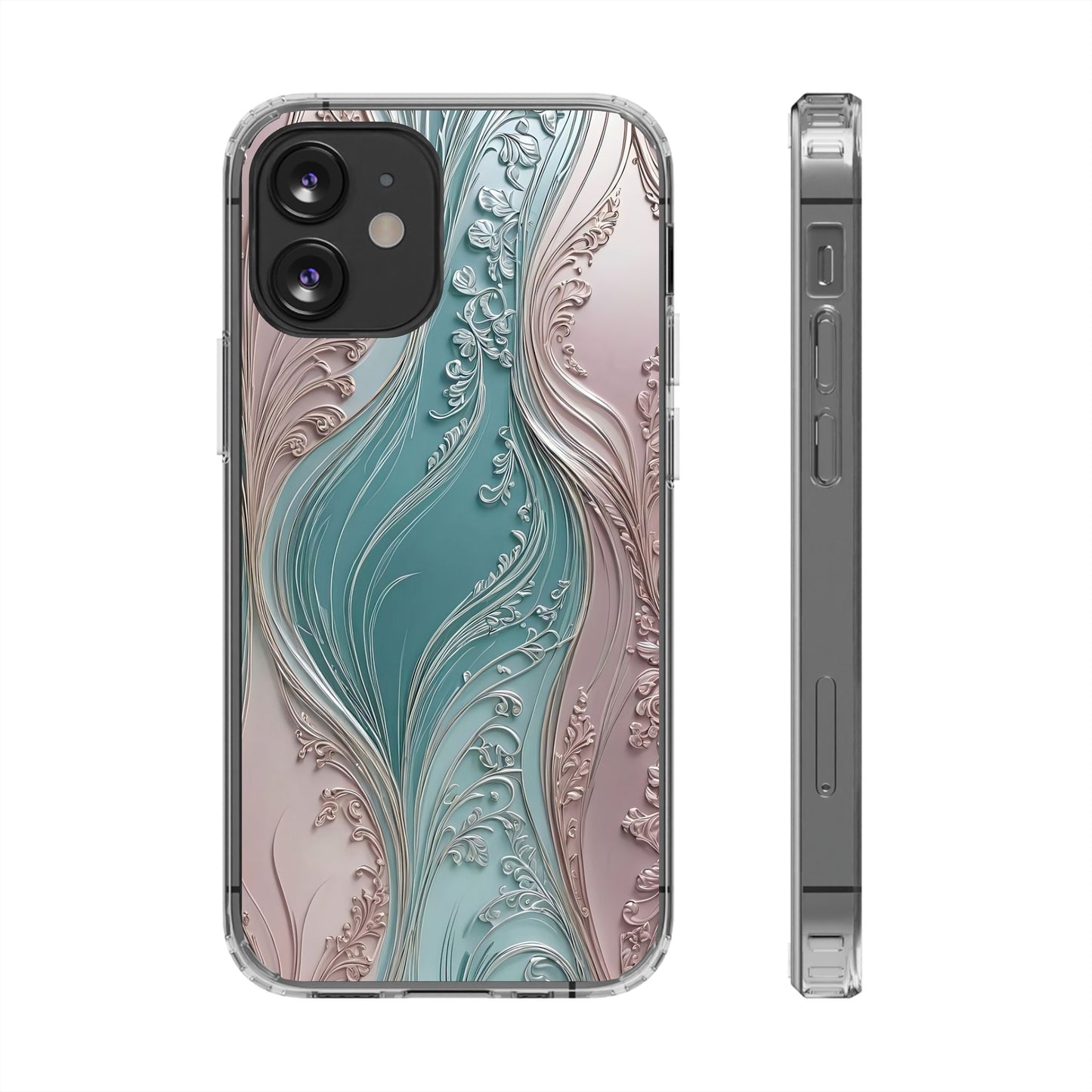 Elegant Clear Phone Cases,  Abstract Design