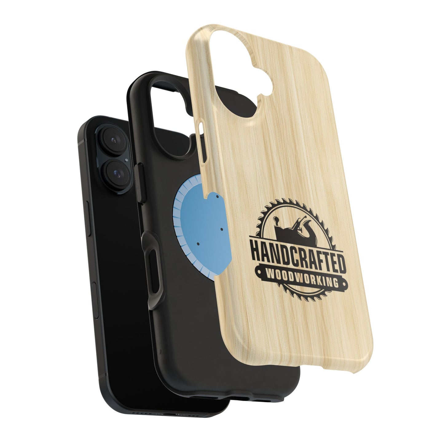 Handcrafted Woodworking Logo Magnetic Phone Cases