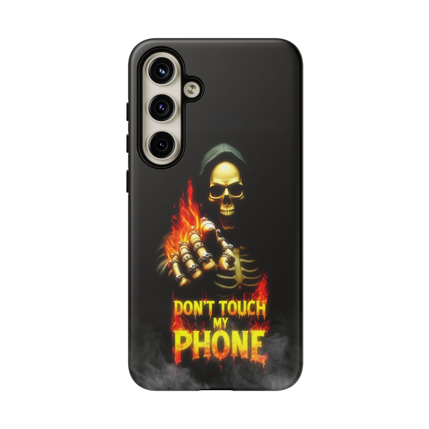 Skull Design Samsung Phone Case, Don't Touch My Phone Mobile Cover