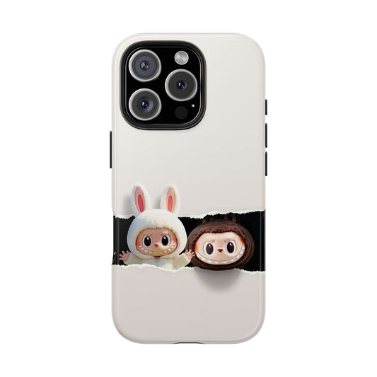 The Monsters Tough Case for iPhone Models and Variations – Dual Layer Protective Cover, Playful Design, Cute Mobile Accessory