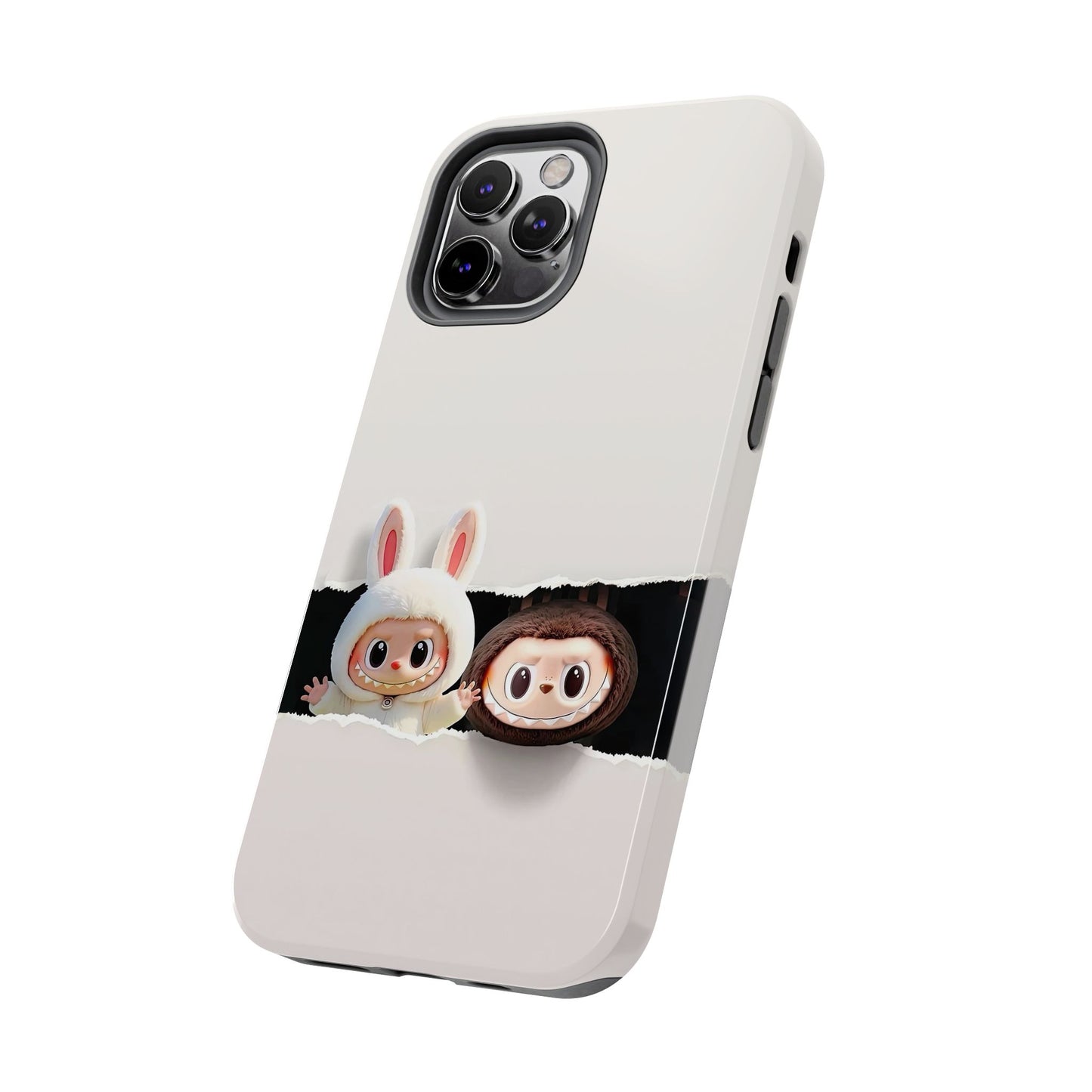 The Monsters Tough Case for iPhone Models and Variations – Dual Layer Protective Cover, Playful Design, Cute Mobile Accessory