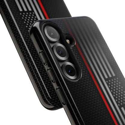 Elegant Patriotic Samsung Phone Case, Thin Red Line Design
