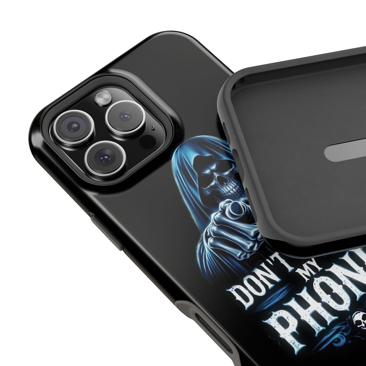 Gothic Magnetic iPhone Case: Don't Touch My Phone