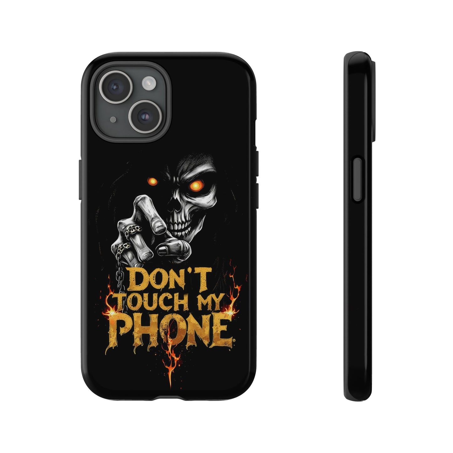 Skull iPhone Tough Cases, Don't Touch My Phone