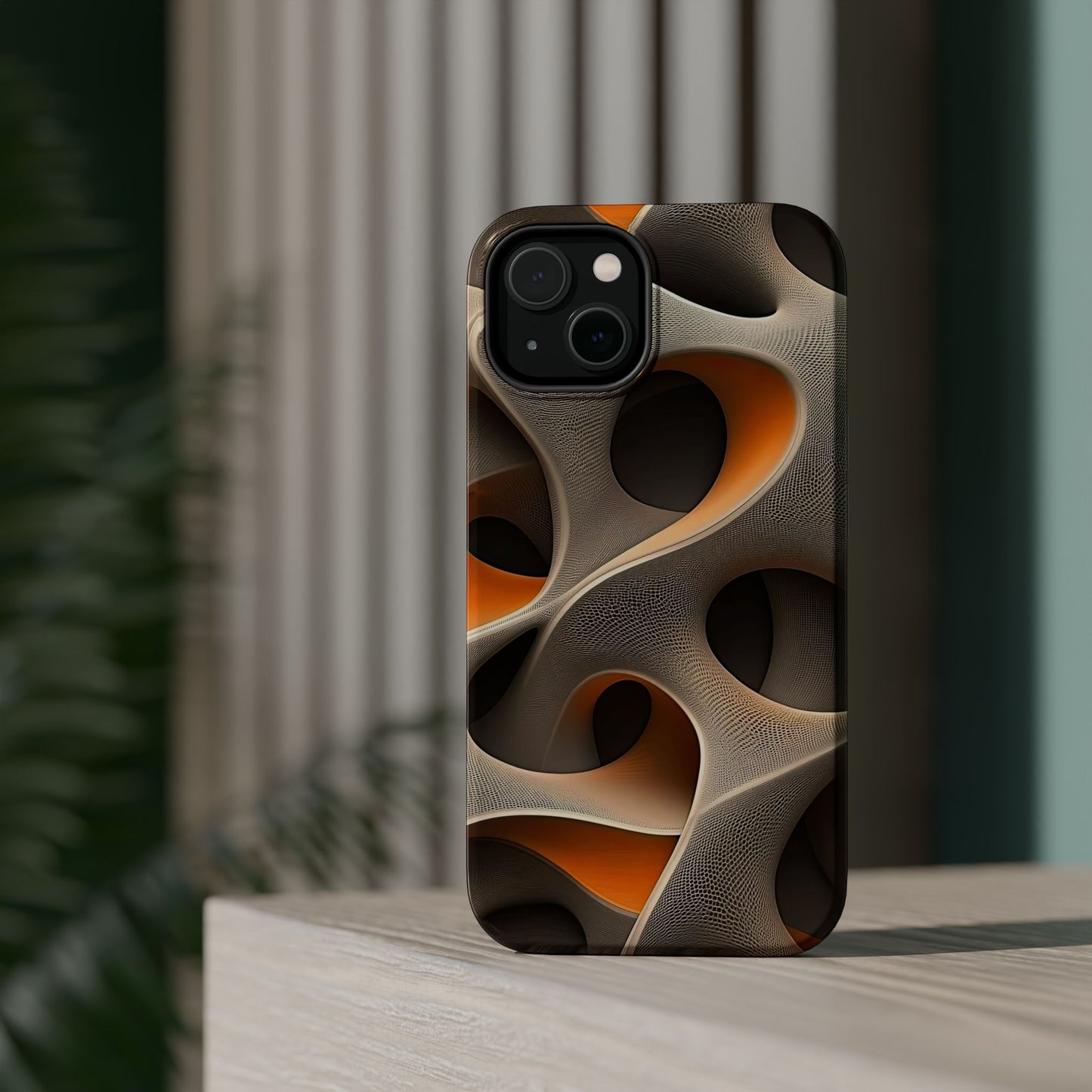 Stylish Magnetic Phone Cases, Abstract Geometric Design