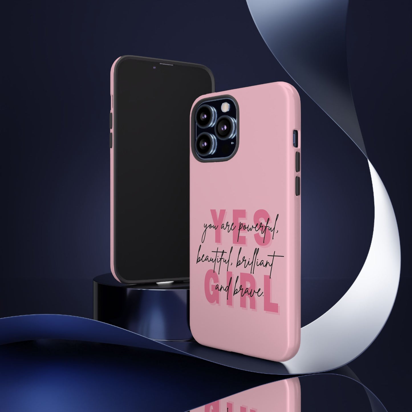 Empowering Case – Yes Girl Motivational Pink Protective Cover
