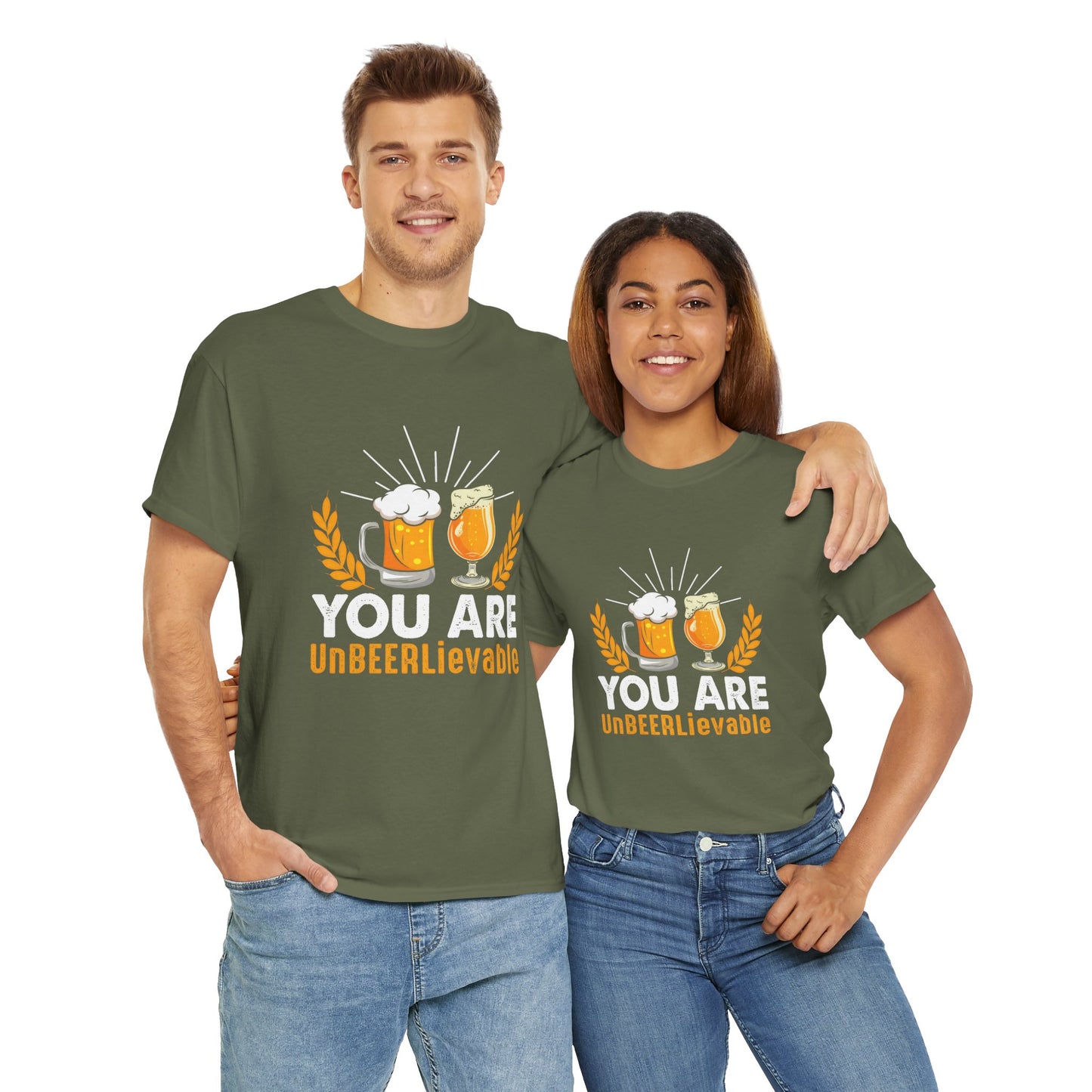 Funny Beer Slogan Tee, You Are UnBEERLievable