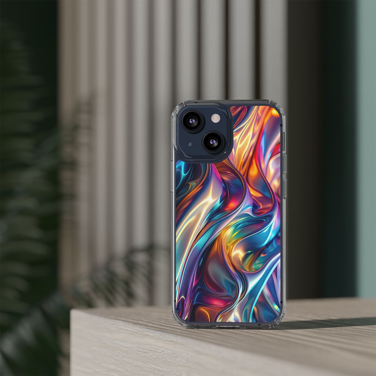 Colorful Clear Case for iPhone – Abstract Art Design