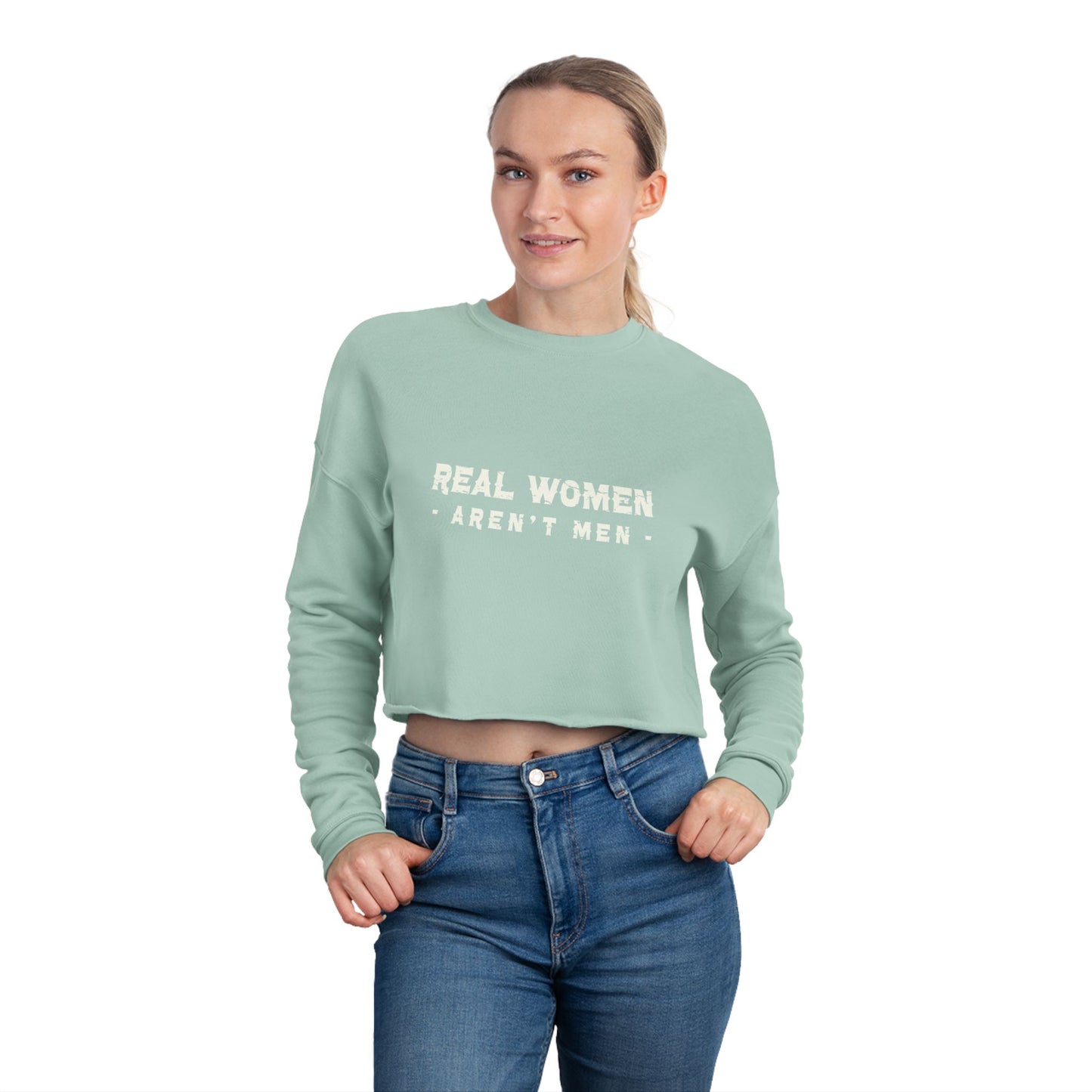 Real Women Women's Cropped Sweatshirt  52% cotton, 48% polyester