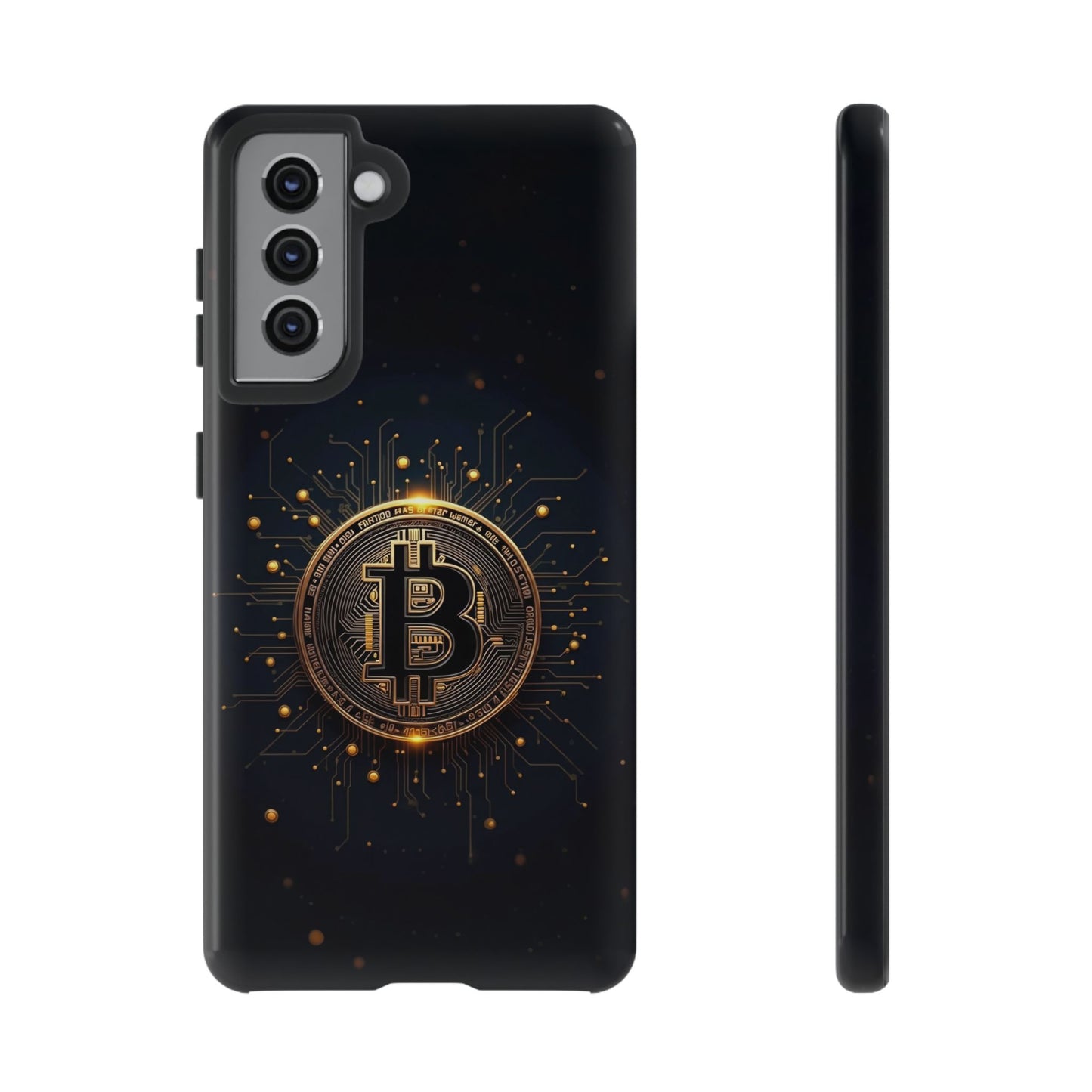 Bitcoin Samsung Tough Case for Smartphones, Crypto Lover Phone Accessory