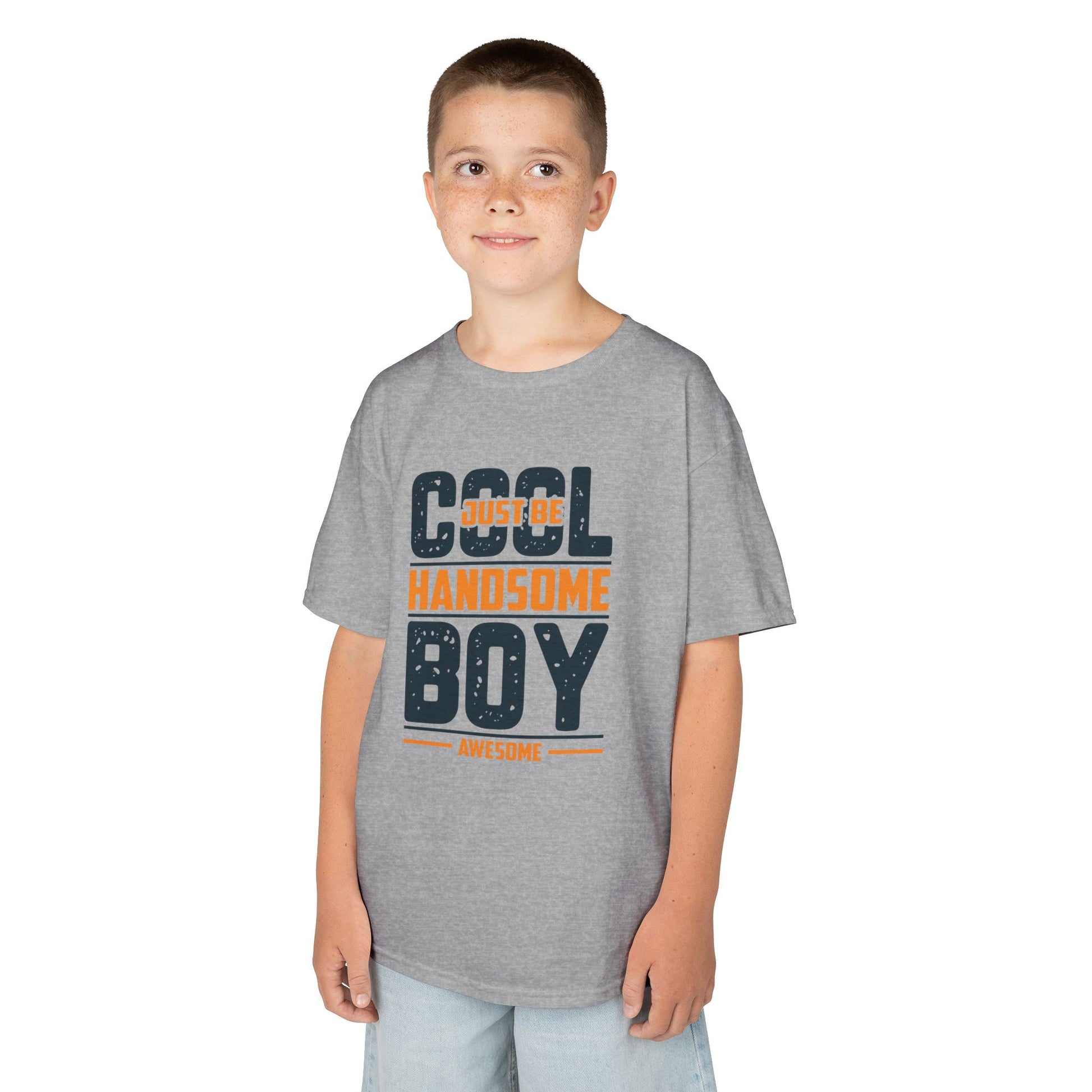 Cool Handsome Boy Kids Tee - Fun Heavy Cotton T-Shirt for Boys