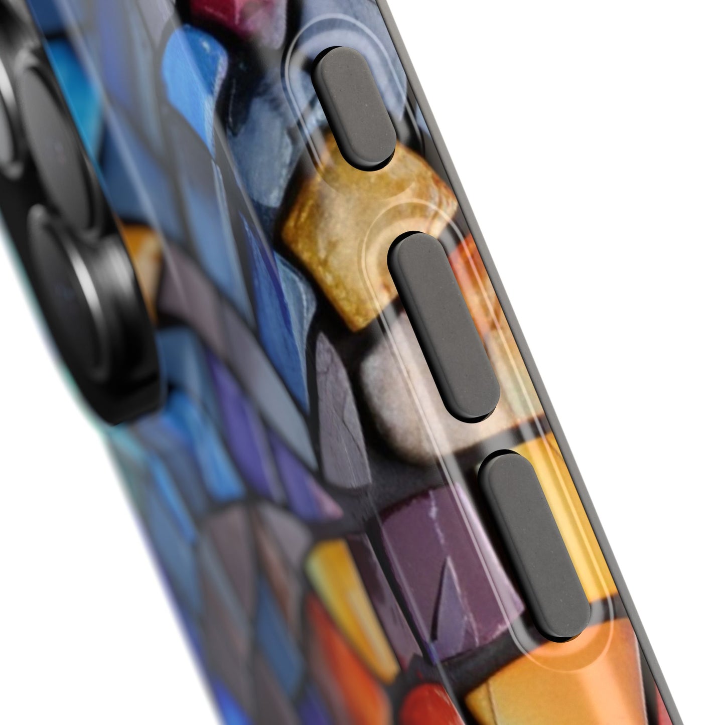 Stained Glass Impact-Resistant Phone Case, Colorful Phone Cover