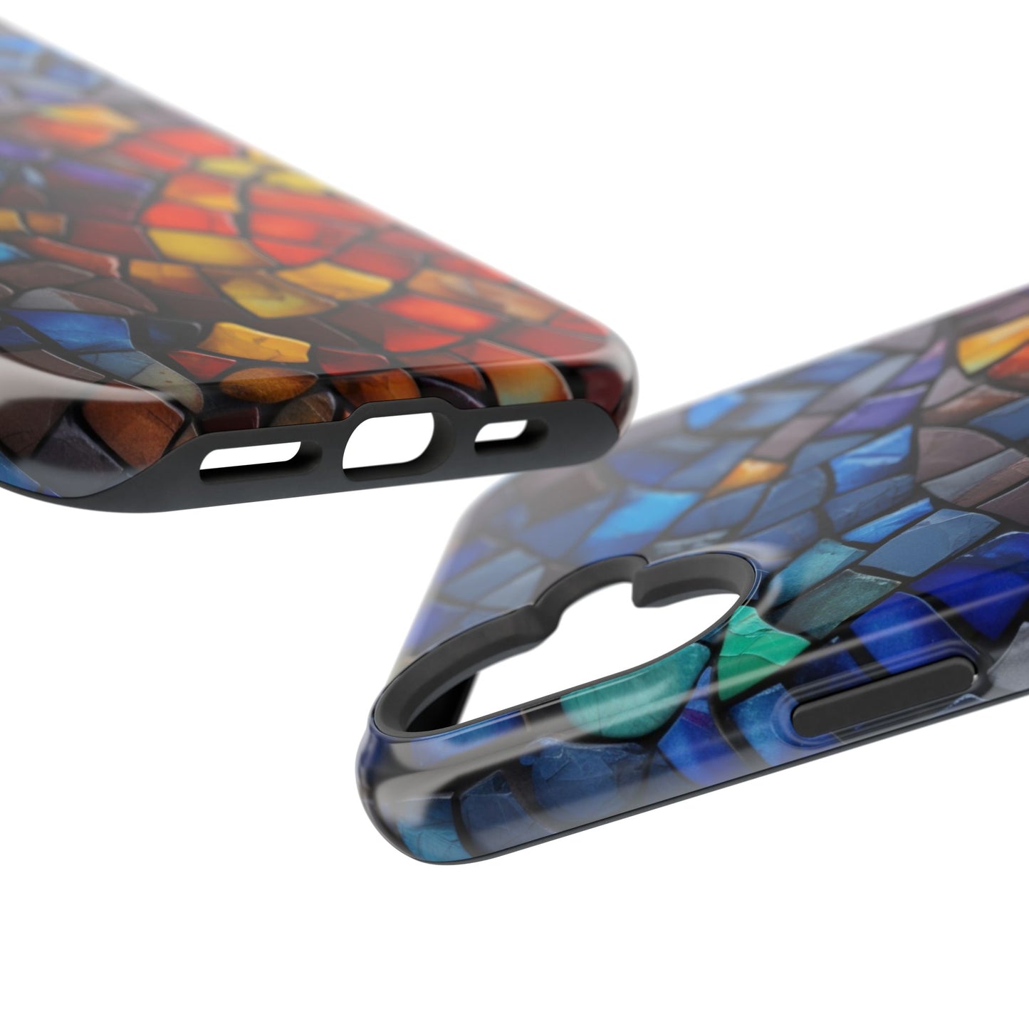 Stained Glass Impact-Resistant Phone Case, Colorful Phone Cover