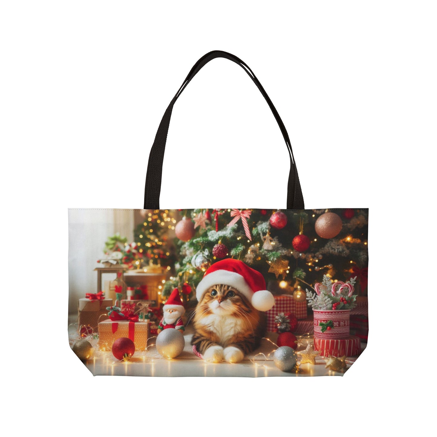 Purrfect Holiday Tote Bag