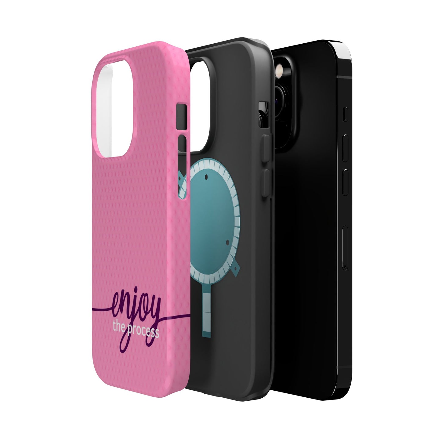Enjoy the Process Magnetic Case - Motivational Pink Phone Cover for Women
