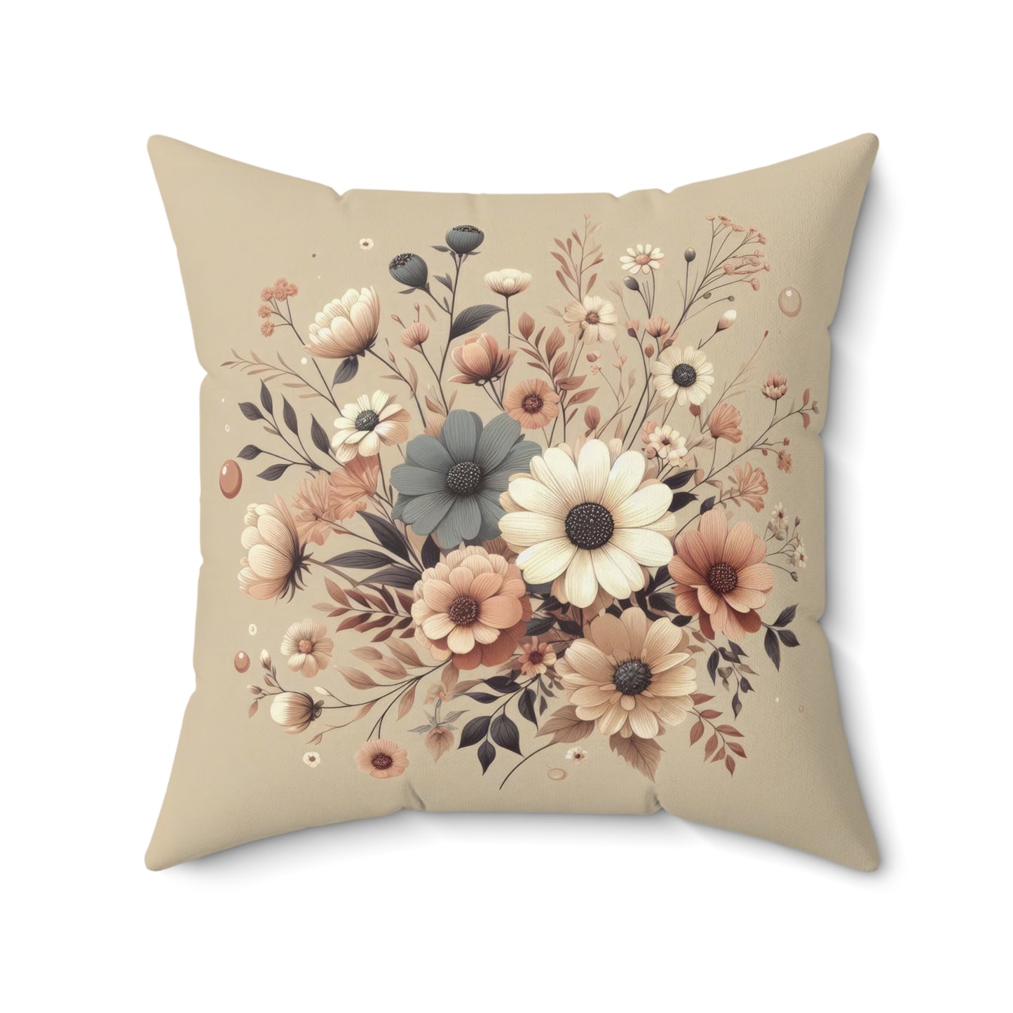 Cozy Pastels Spun Polyester Square Pillow