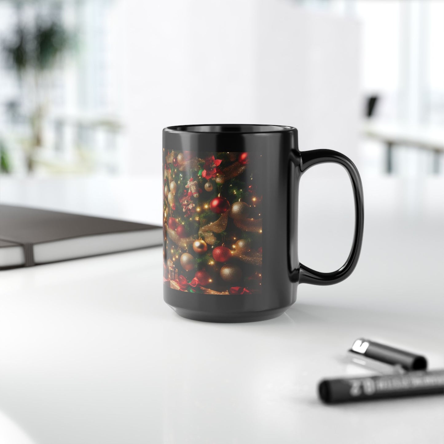 Santa’s Yuletide Gifts Black Mug - 11oz, 15oz