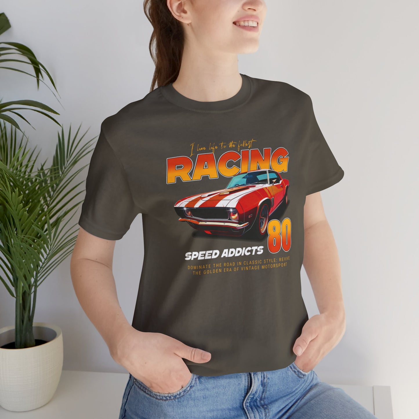 I Live Life To The Fullest Racing Speed Addicts Unisex Jersey Short Sleeve Tee