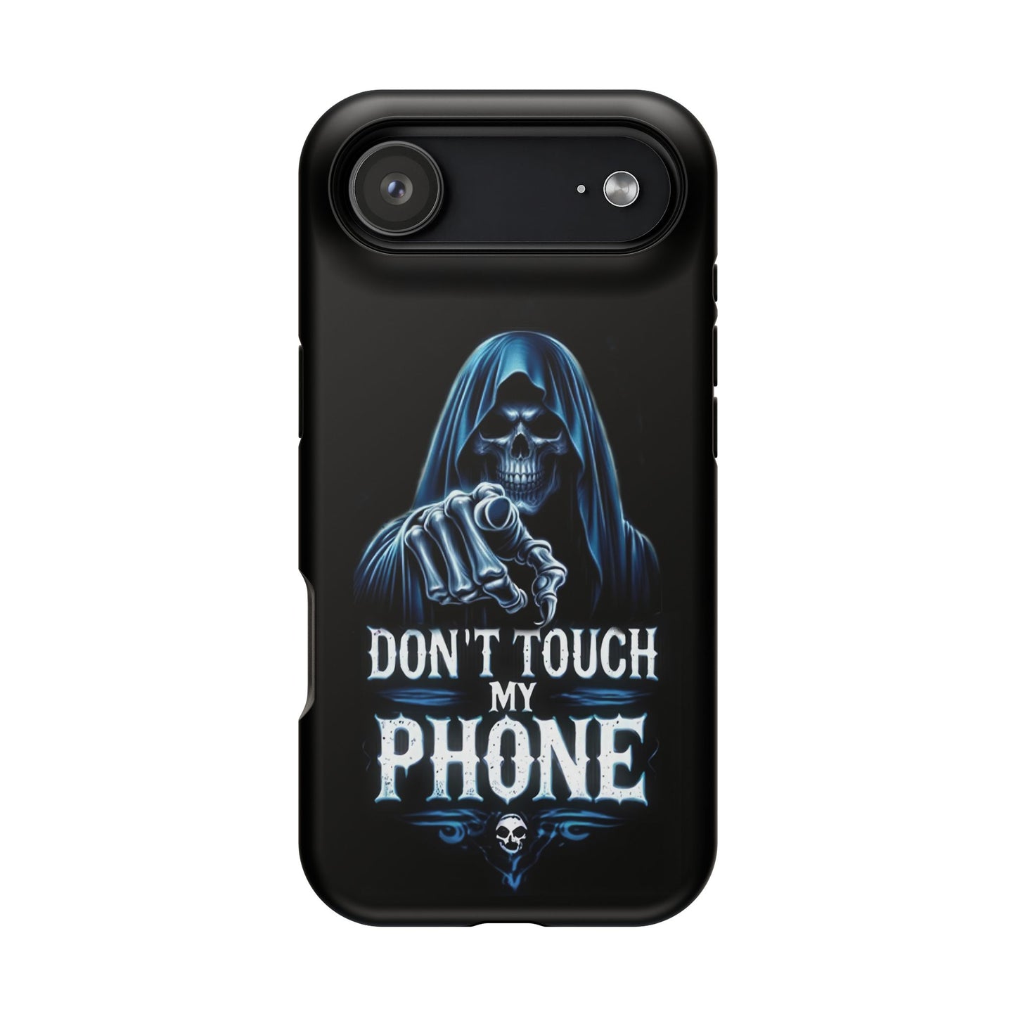 Gothic Magnetic iPhone Case: Don't Touch My Phone