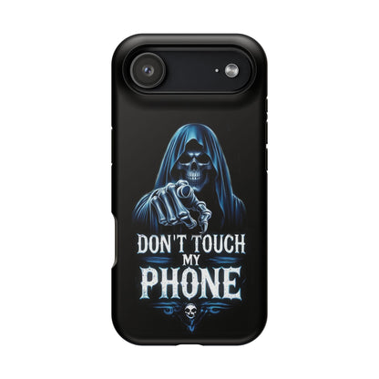 Gothic Magnetic iPhone Case: Don't Touch My Phone