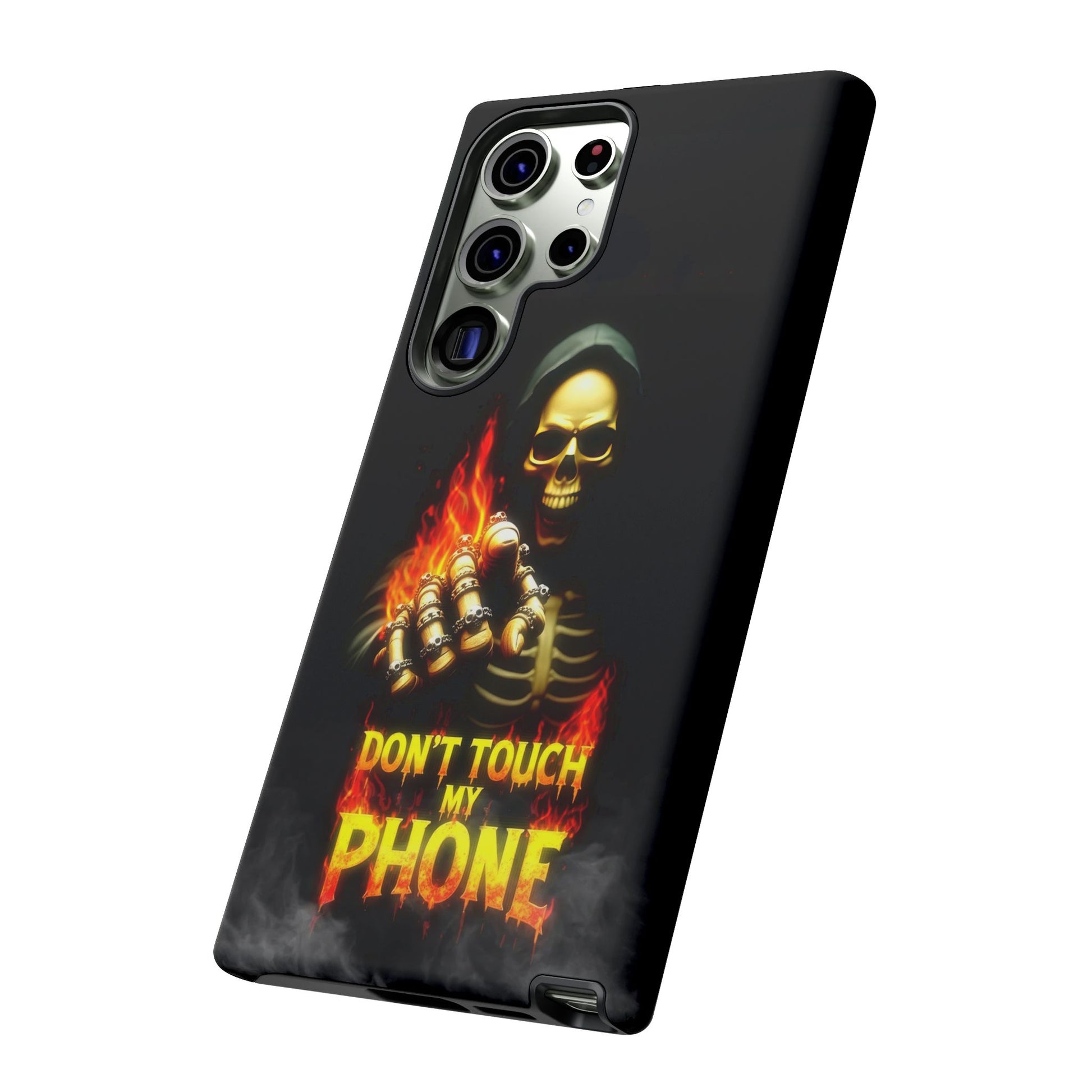 Skull Design Samsung Phone Case, Don't Touch My Phone Mobile Cover