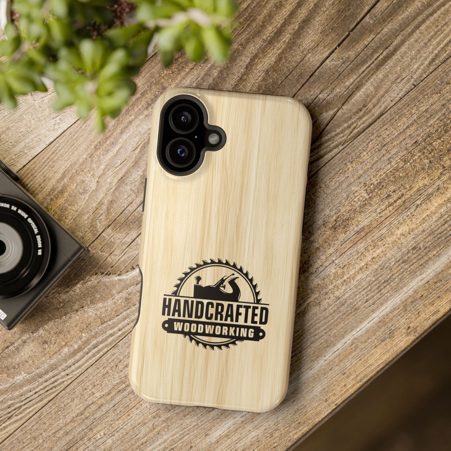 Handcrafted Woodworking Logo Magnetic Phone Cases