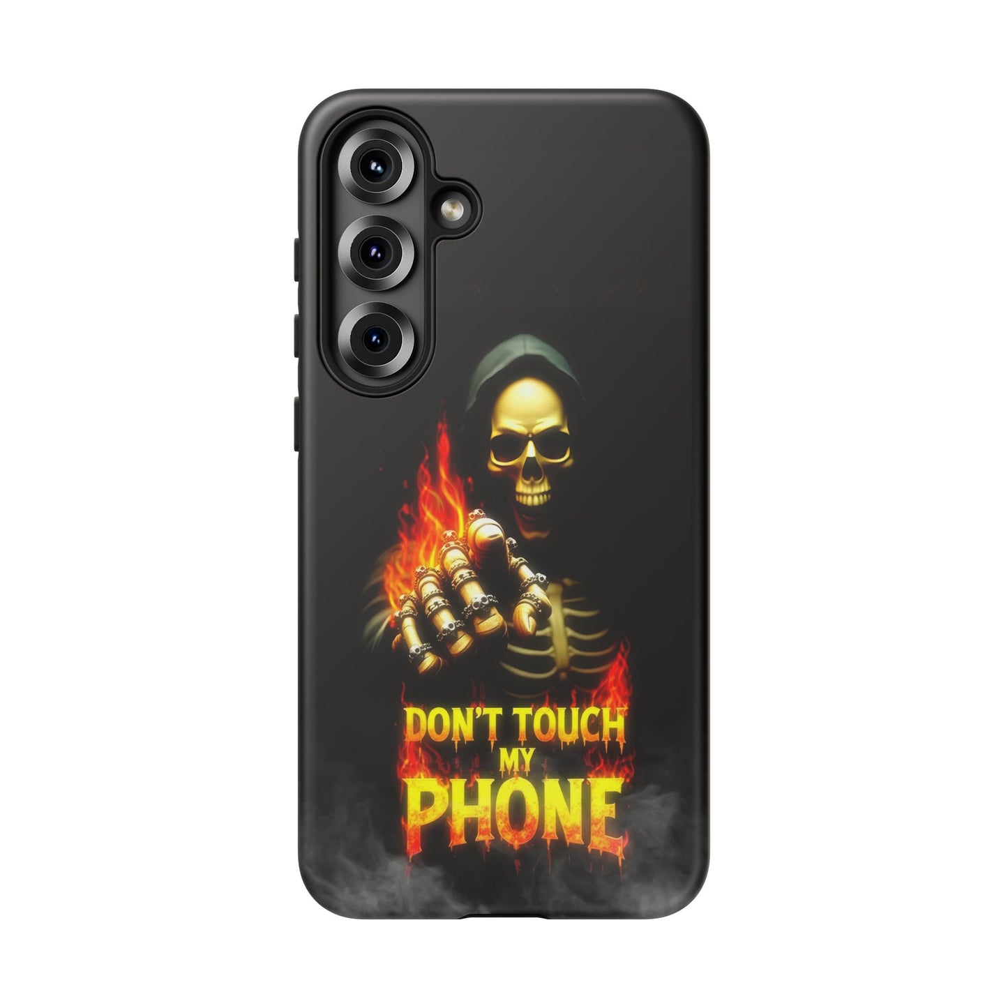 Skull Design Samsung Phone Case, Don't Touch My Phone Mobile Cover