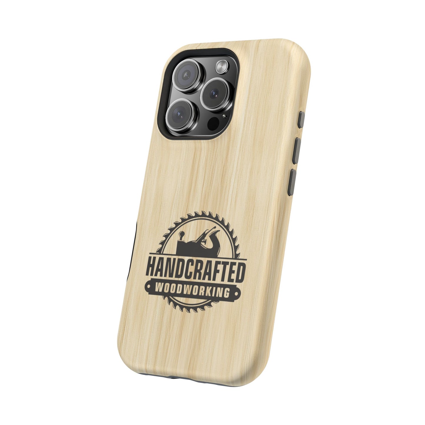 Handcrafted Woodworking Logo Magnetic Phone Cases