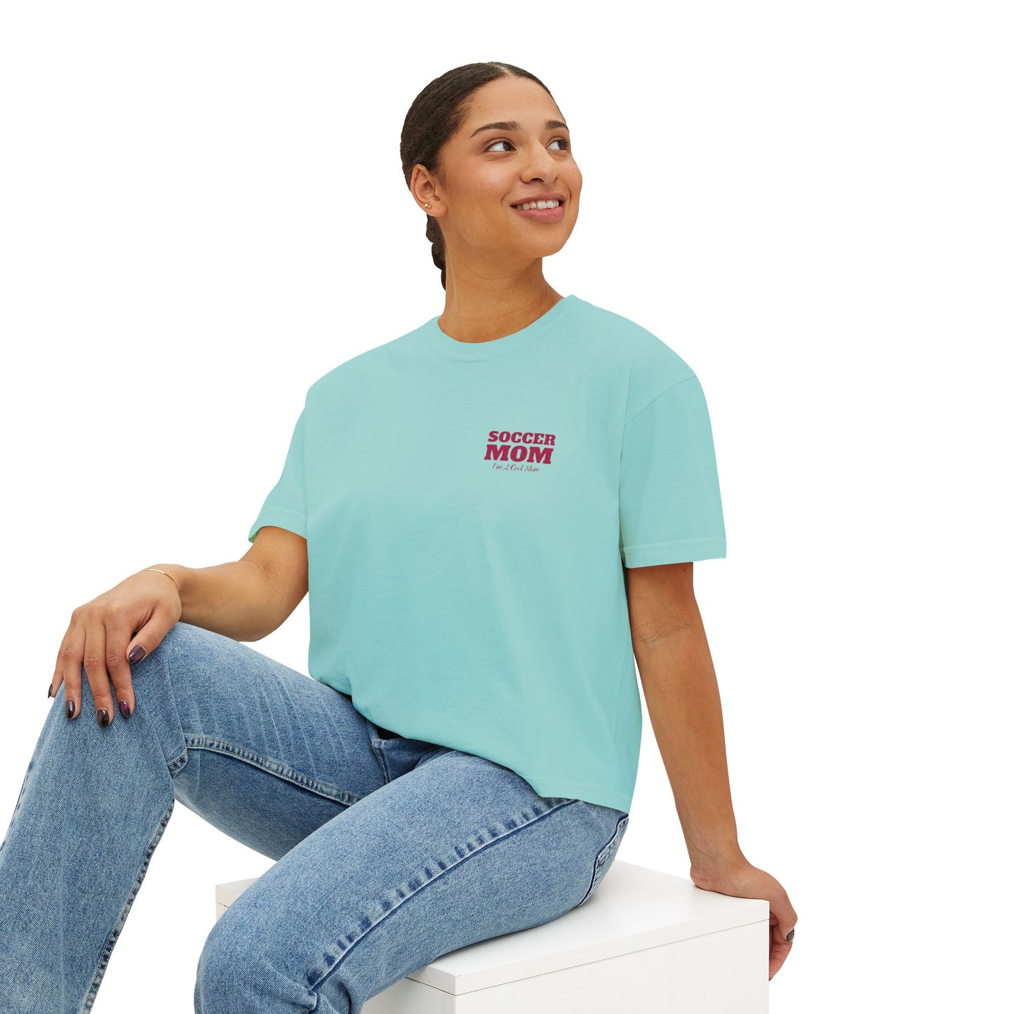 Soccer Mom I'm A Cool Mom Women's Boxy Tee