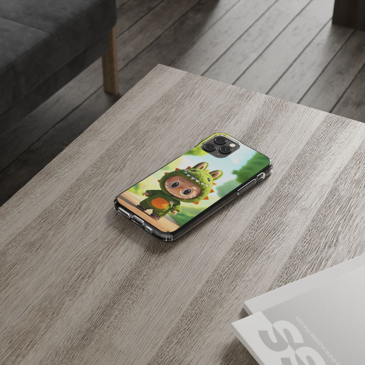 Copy of The Monsters Clear Case for iPhone Models – Playful Dinosaur Design