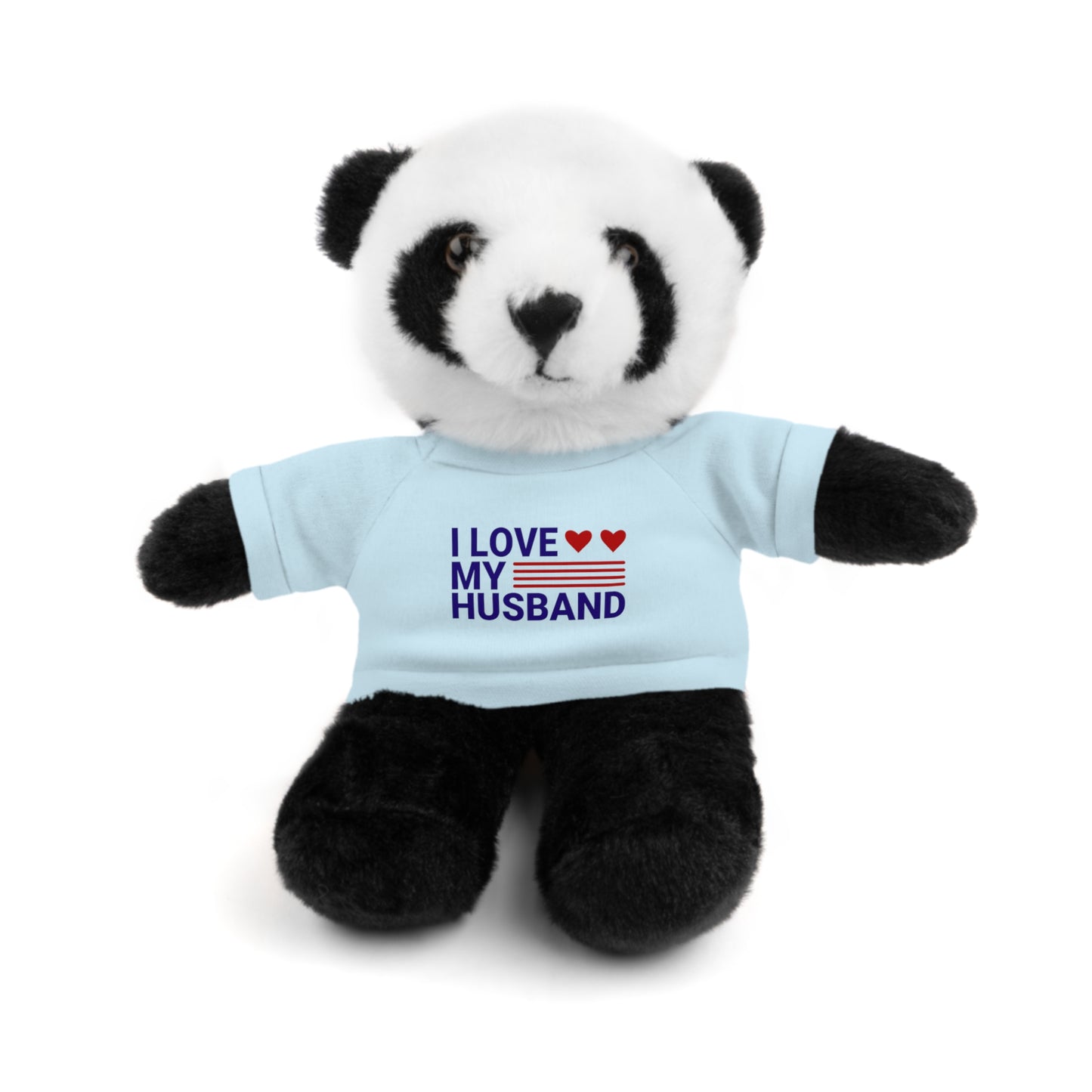 Stuffed Animal with "I love my husband" Tee, Gift for husband