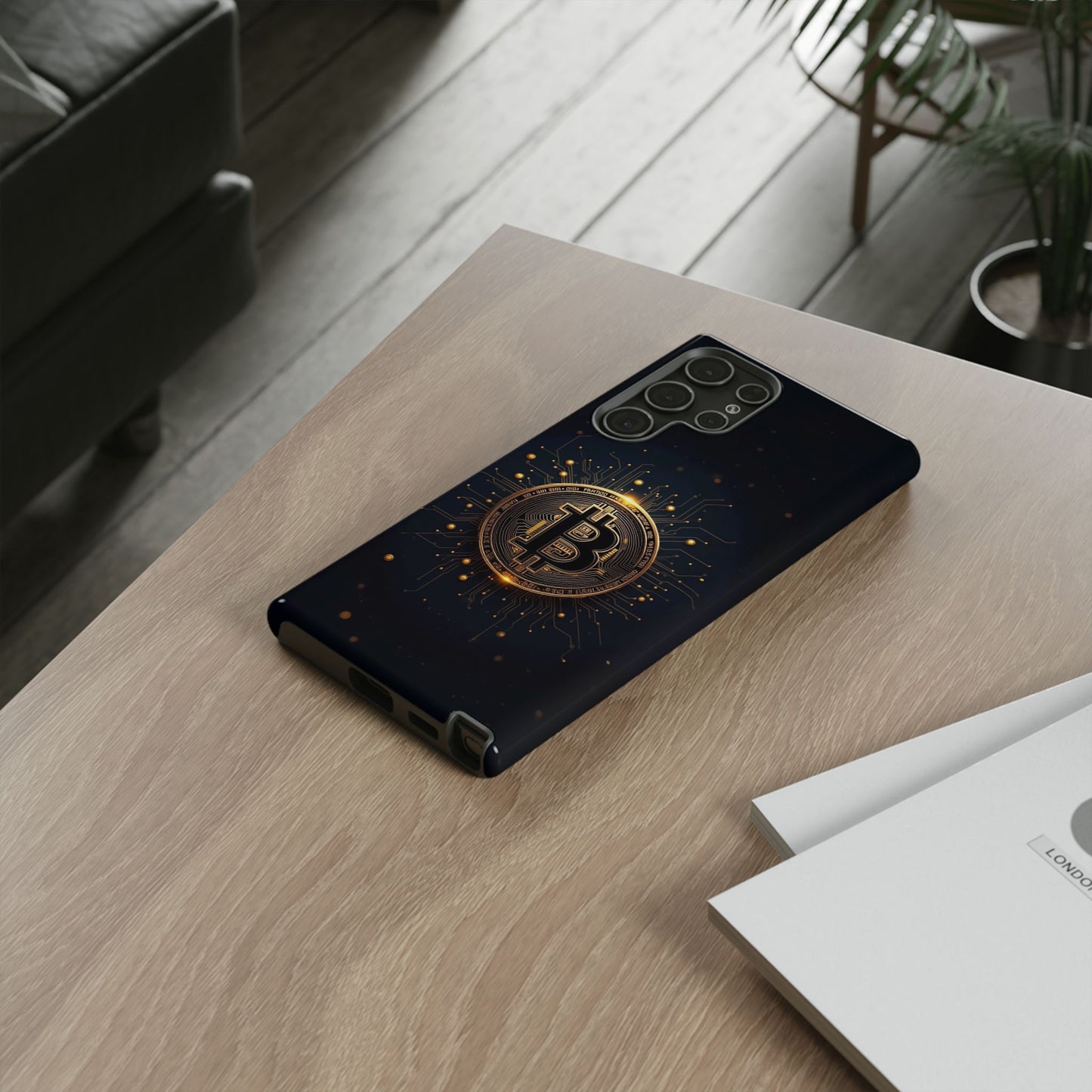 Bitcoin Samsung Tough Case for Smartphones, Crypto Lover Phone Accessory