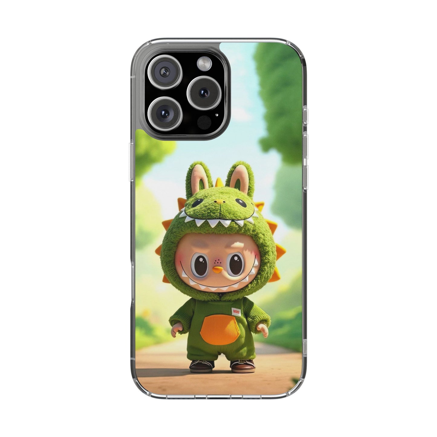 The Monsters Clear Case for iPhone Models – Playful Dinosaur Design