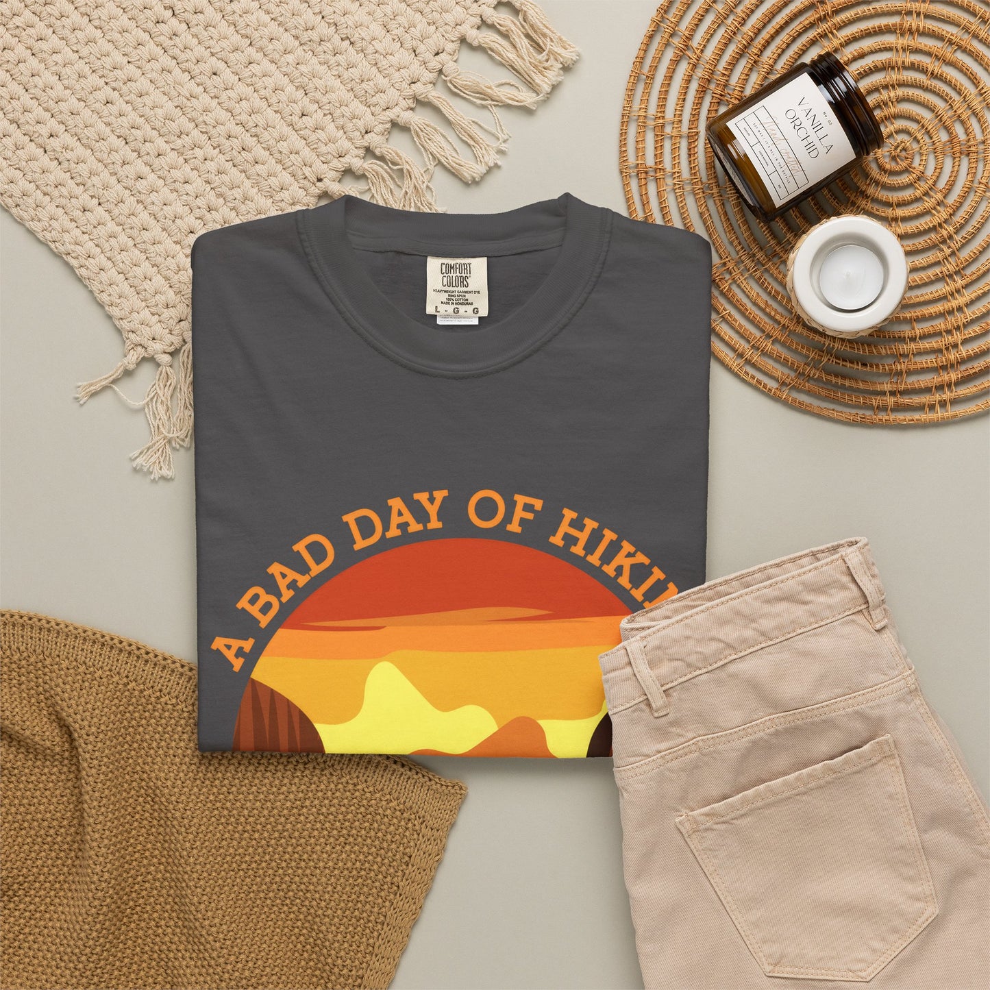A Bad Day of Hiking Unisex Garment-Dyed T-Shirt | Outdoor Adventure Tee