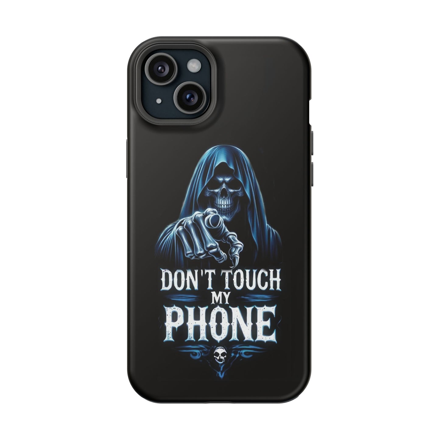 Gothic Magnetic iPhone Case: Don't Touch My Phone