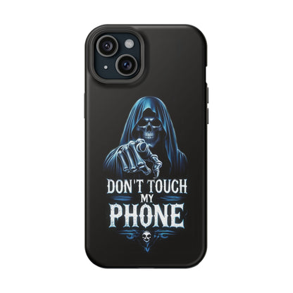 Gothic Magnetic iPhone Case: Don't Touch My Phone
